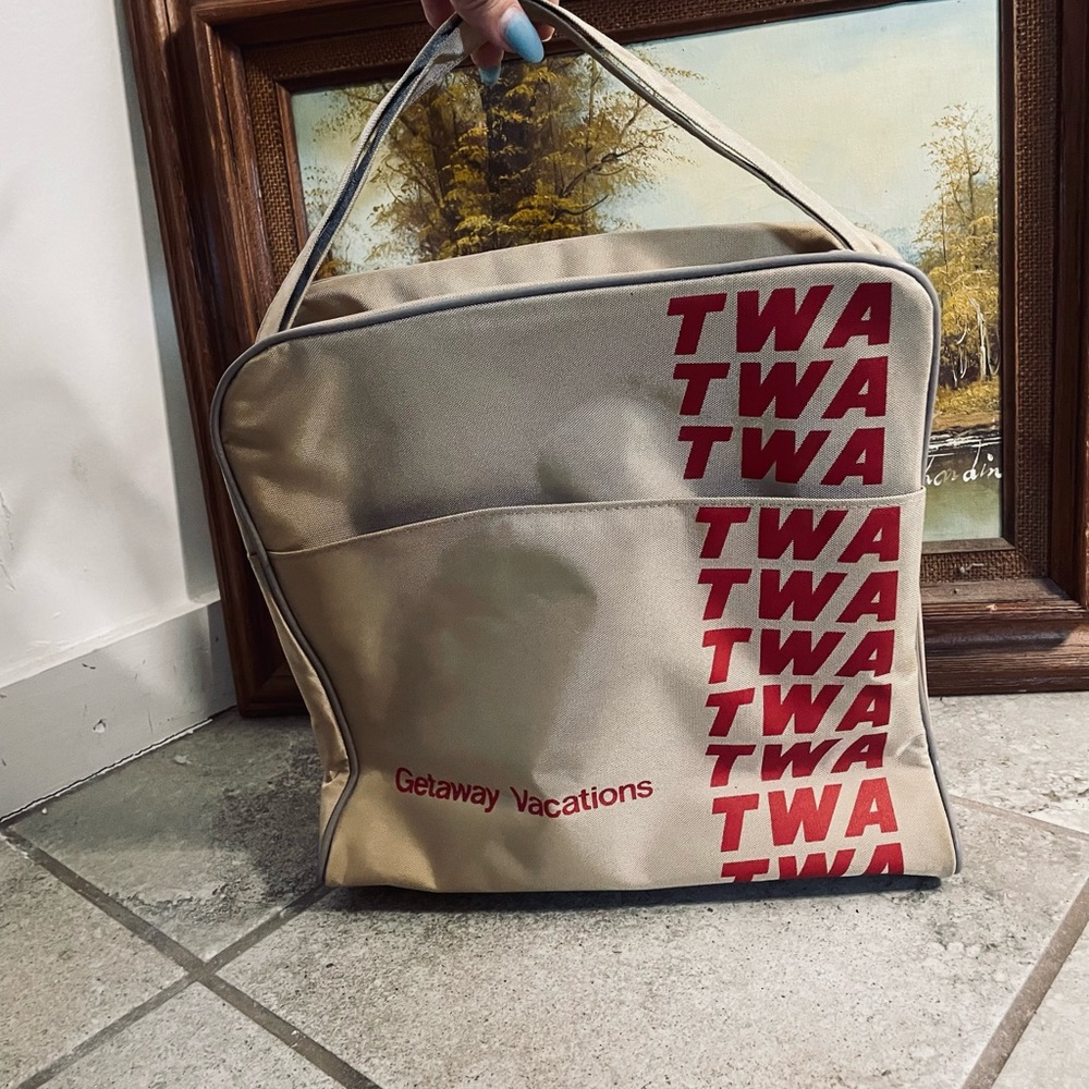 vintage | twa airlines | twa getaway vacations collection bag - Picture 3 of 13